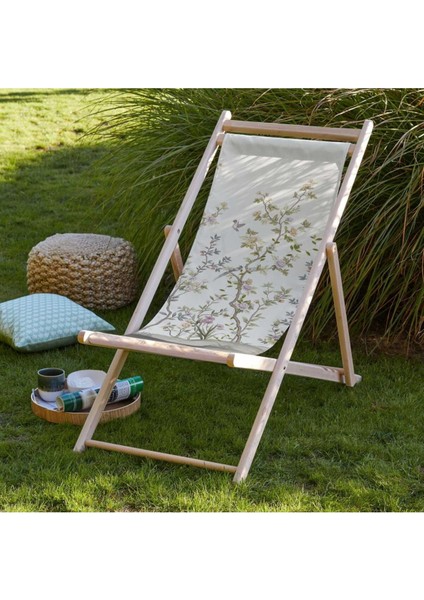 Mini Colorful Flowers Katlanır Şezlong (Ahşap Fırınlanmış Gürgen Ağacı, Süet Kumaş) modelleri