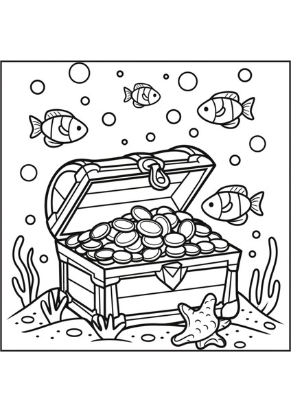 Okyanus Dünyası & Sevimli Hayvanlar 2’li Boyama Kitabı Seti | 4-7 Yaş Çocuklar Için | Toplam 52 Sayfa | Eğitici ve Eğlenceli Çocuk Boyama Kitapları