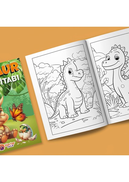 Dinozor Boyama Kitabı | Çocuklar Için | 28 Sayfa | Eğitici ve Eğlenceli Boyama Kitabı fiyatları