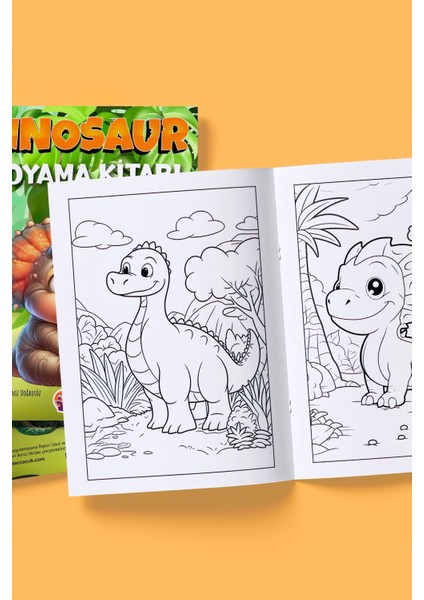 Dinozor Boyama Kitabı | Çocuklar Için | 28 Sayfa | Eğitici ve Eğlenceli Boyama Kitabı fırsatları