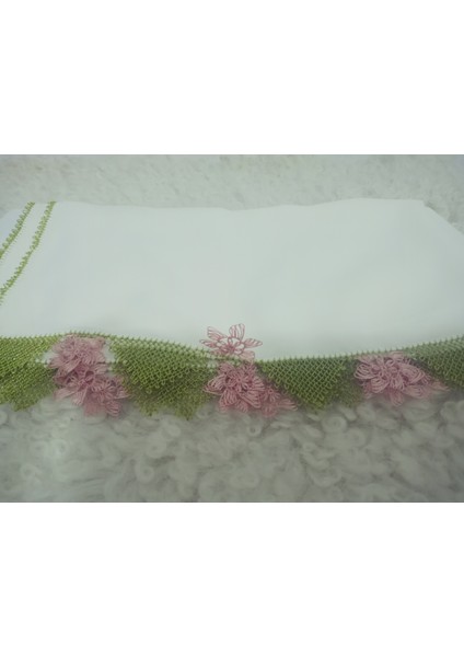 El Emeği Iğne Oyalı Namaz Örtüsü Çeyizlik Mevlit Başörtüsü Krep Kumaş 145X75 cm fırsatları