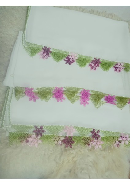 El Emeği Iğne Oyalı Namaz Örtüsü Çeyizlik Mevlit Başörtüsü Krep Kumaş 145X75 cm indirimleri