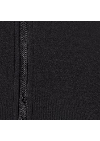 Athlete Crop Seamless Workout Zip Up Kadın Siyah Koşu Ceketi