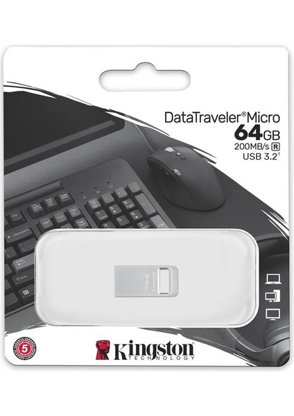 64GB Datatraveler Micro DTMC3G2/64GB 200MB/S Metal USB 3.2 Gen 1 USB Flash Bellek fiyatları