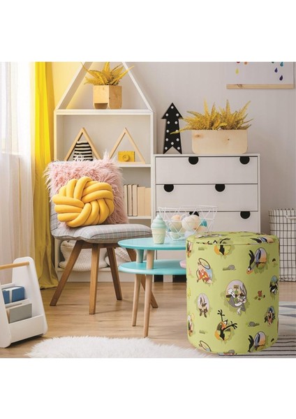 Looney Tunes Puf (Warner Bros Lisanslı Ürün, Süet Kumaş, Uluslararası Solmama Sertifikası)