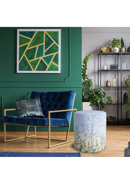 Renkli Çiçek Detaylı Puf (Kumaşı Süettir. Uluslararası Solmama Sertifikasına Sahiptir.) fiyatları