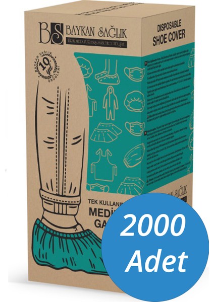 2000'LI Profesyonel Galoş - Tek Kullanımlık, Hijyenik ve Sıkı Lastikli Ayakkabı Galoşu fiyatları