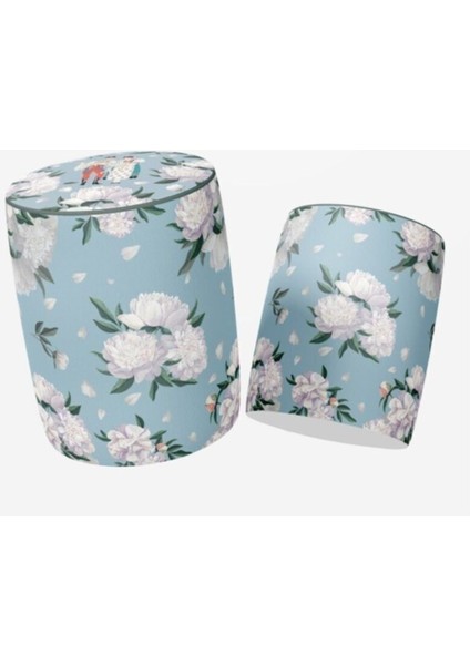 Blue-Whıte Rose Puf fırsatları