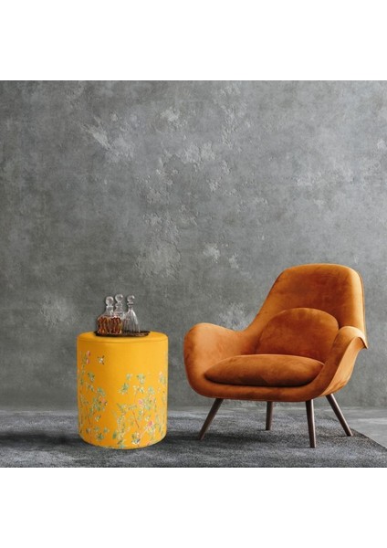 Sarı Çiçek Tasarımlı Puf (Kumaşı Süettir. Uluslararası Solmama Sertifikasına Sahiptir.) modelleri