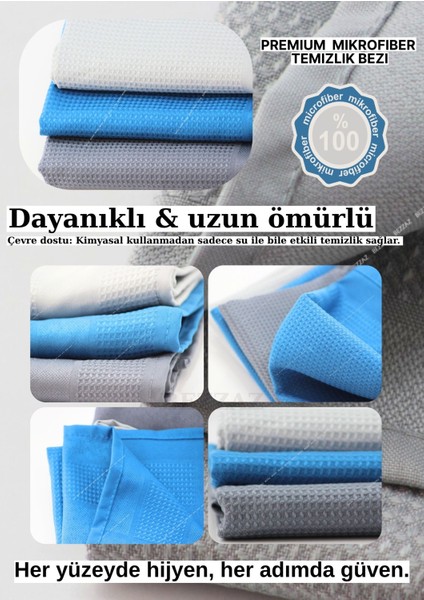 (3 Adet) Mikrofiber Temizlik Bezi (60 x 40)
