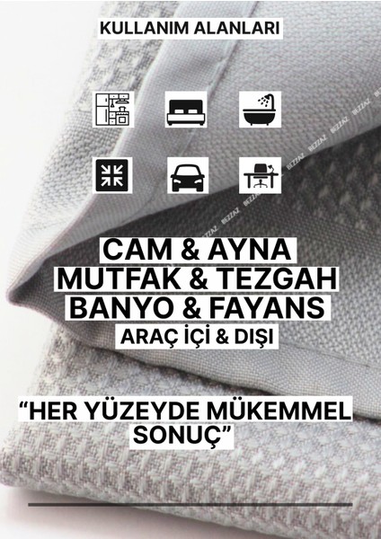 (3 Adet) Mikrofiber Temizlik Bezi (60 x 40) fiyatları