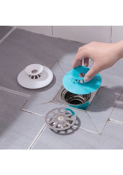 2 Kademeli Lavabo ve Küvet Tıkacı Süzgeç Silikon Buton Lavabo Gider Tıpası 1 Adet indirimleri