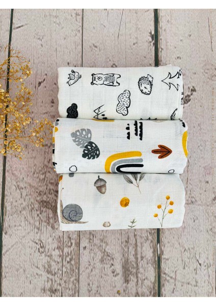 3 Adet 75X75 cm Çok Amaçlı Müslin Bezi Örtü Battaniye fiyatları