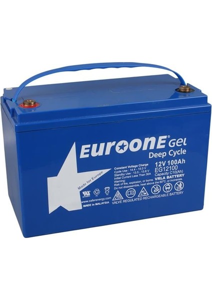 Euroone EG12100 12 Volt 100 Amper Deep Cycle Jel Akü modelleri