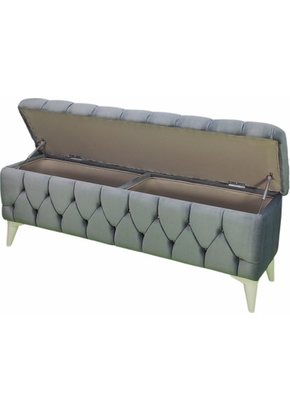 Sandıklı Puf Bench Puf 140 cm gri A+ Kalite