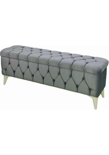 Sandıklı Puf Bench Puf 140 cm gri A+ Kalite modelleri