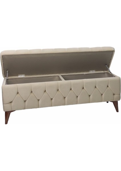 Sandıklı Puf Bench Puf 140 cm Krem A+ Kalite fırsatları
