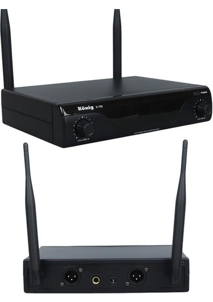 König K-700 E-E profesyonel 663-694MHZ 2 el 2 Kanal Uhf 2X50 Kablosuz Telsiz Mikrofon fiyatları