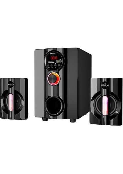 Mikado MD-95BT 20W Siyah Multimedya Fm/bt/sd/usb Speaker Hoparlör 2+1 Ses Sistemi