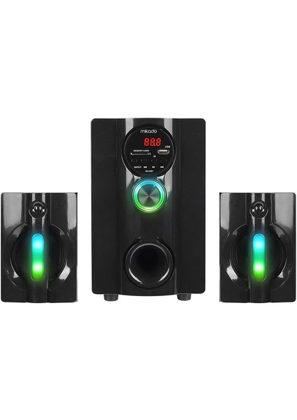 Mikado MD-95BT 20W Siyah Multimedya Fm/bt/sd/usb Speaker Hoparlör 2+1 Ses Sistemi fiyatları