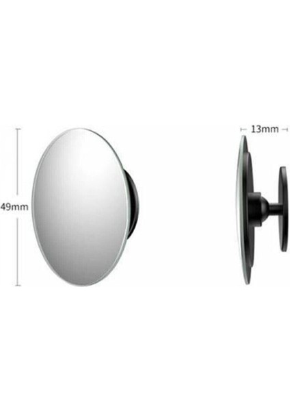 SY028 Yuvarlak Krom Oynar Araç Yan Aynası Kompakt Boyutlu Evrensel Uyumlu Minimalist Tasarım