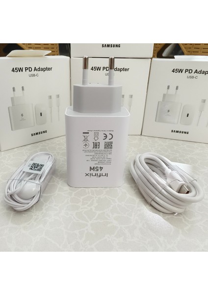 Infinix Gt 30 Pro 5g Uyumlu 45 Watt Şarj Aleti + Kulaklık