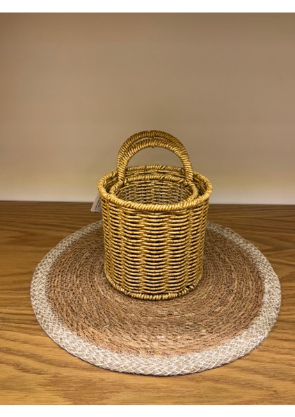 Mell And More 2'li Rattan Çiçeklik Kaşıklık Organizer fırsatları