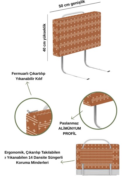 Yeni Nesil Yatak Bariyeri 40 x 50 cm
