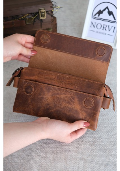 Hakiki Deri Erkek El Çantası Kahverengi modelleri