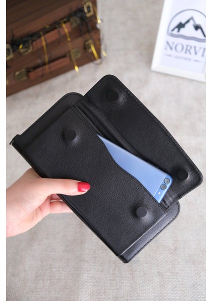 El Tutamaçlı Çok Bölmeli Lüks Hakiki Deri Çanta Siyah fırsatları