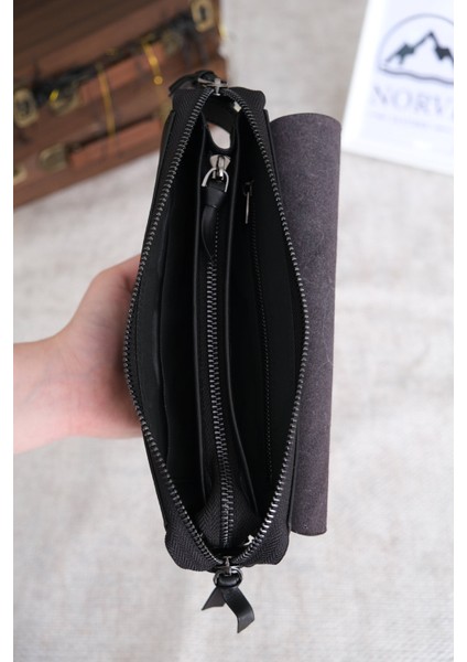 Hakiki Deri Erkek El Çantası Siyah modelleri