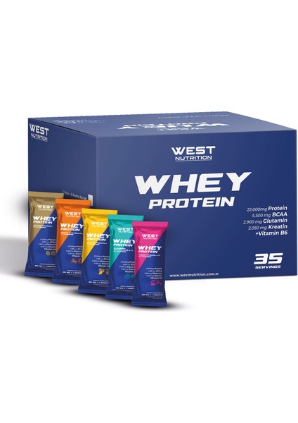 Whey Protein Tozu 1050 gr 35 Servis Şase 5 Aroma