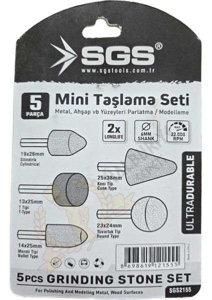 Metal ve Ahşap Mini Taşlama Matkap Ucu Seti - 5 Parça modelleri