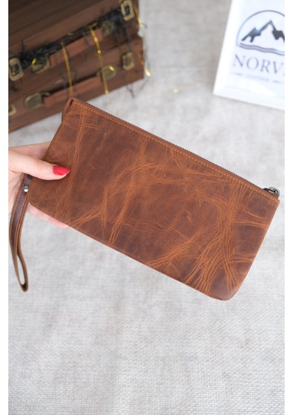 El Çantası Hakiki Deri Kahverengi