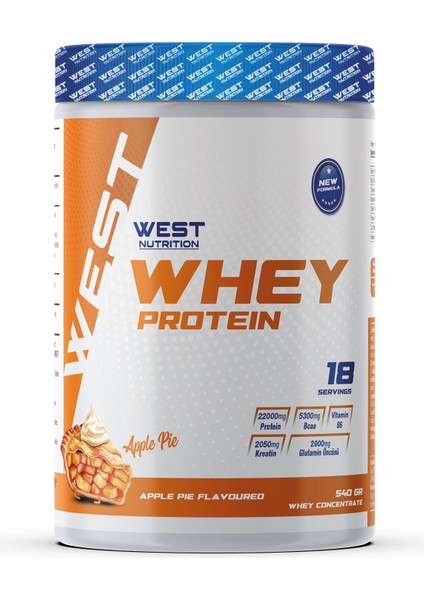 Whey Protein Tozu 540 Gram 18 Servis Apple Pie Elmalı Turta Aromalı