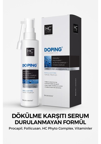 Doping Durulanmayan Dökülme Karşıtı Bitkisel Vitamin Kompleksli Tüm Saç Tipleri İçin 100 ml Serum modelleri