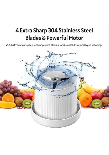 Taşınabilir Mini Blender, 420 Ml, Şarjlı, Hafif ve Pratik Meyve Suyu Mikseri modelleri