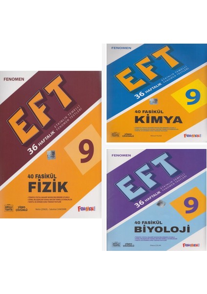 Fenomen 9. Sınıf Eft Fen Bilimleri Set ( Fizik & Kimya & Biyoloji