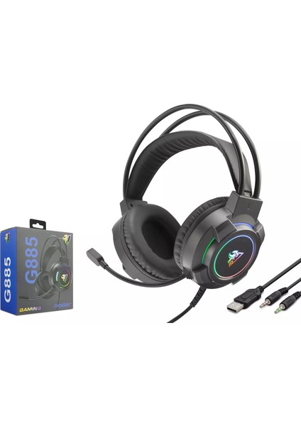 G885 Gaming Kulaklık 2-3.5Mm + Usb Siyah