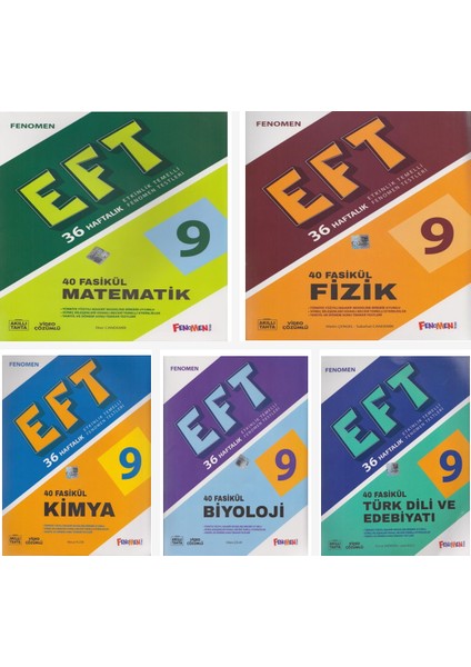 Fenomen 9. Sınıf Eft Set ( Matematik & Fizik & Kimya & Biyoloji &