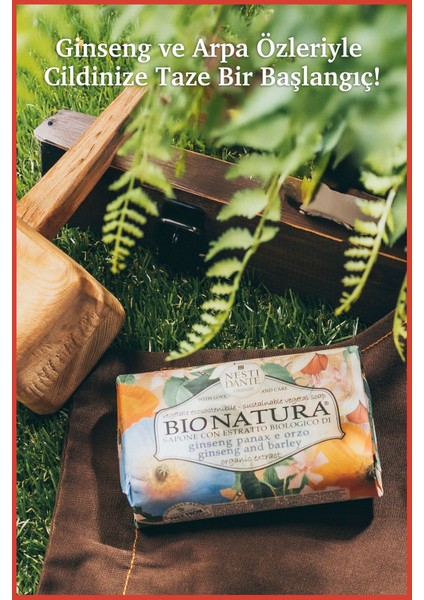 Bio Natura Ginseng & Barley Katı Sabun 250gr | Güçlendirici | Ginseng ve Arpa Özü indirimleri