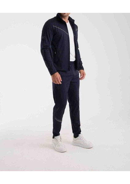 Grafıcs Slim Fit Lacivert Eşofman