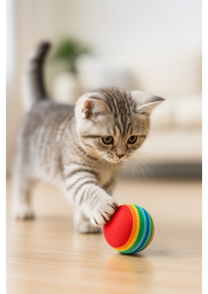 Kedi ve Köpek Oyun Topu Renkli - 2 Adet Casapetra fiyatları