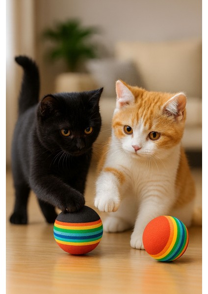 Kedi ve Köpek Oyun Topu Renkli - 2 Adet Casapetra fırsatları