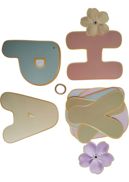 Dekoratif Asmalı Banner Happy Birthday makaron ren fırsatları