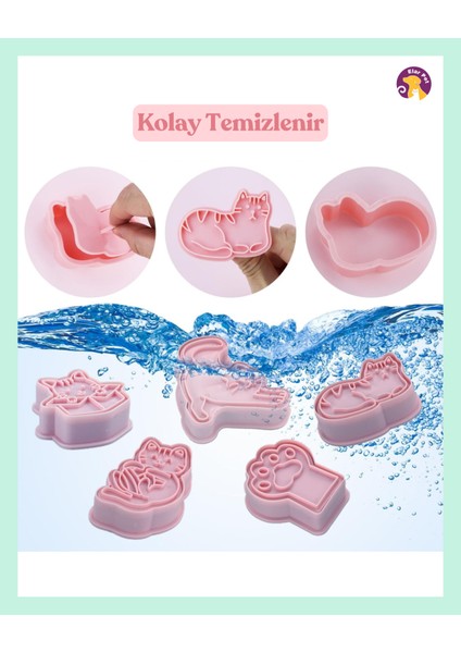 3D Kedi Şekilli Kurabiye ve Şekerleme Kalıbı Seti – 8 Parça (Ithal Ürün) fırsatları