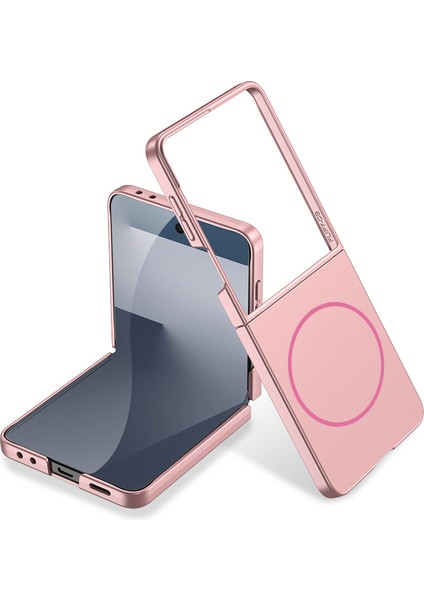 Galaxy Z Flip 7 Uyumlu Magsafe Şarj Destekli Pürüzsüz Sert Kapak Kılıf