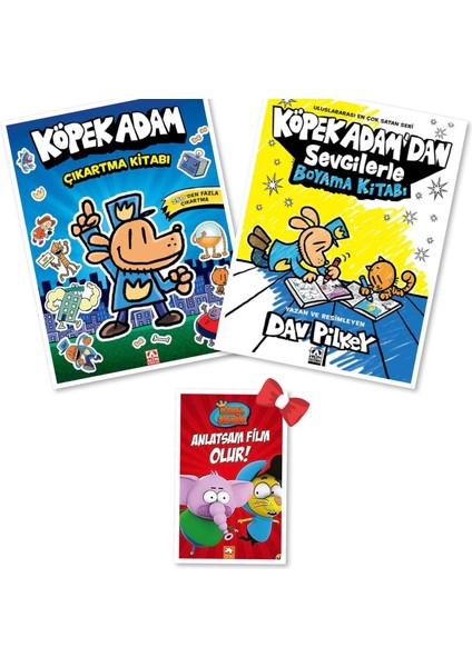 Köpek Adam Çıkartma Kitabı - Köpek Adamdan Sevgilerle Boyama Kitabı - Kral Şakir Anlatsam Film Olur