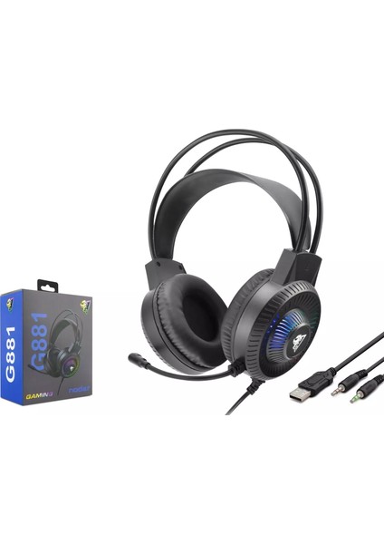 G881 Gaming Kulaklık 2-3.5Mm + Usb Siyah