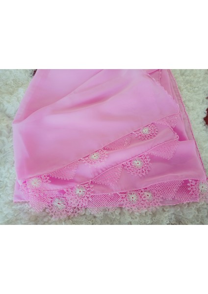 Krep Kumaş El Işi Iğne Oyası ,namaz, Mevlit Örtüsü, Özel El Yapımı Çember Çeyizlik Oyalı 140X75 cm